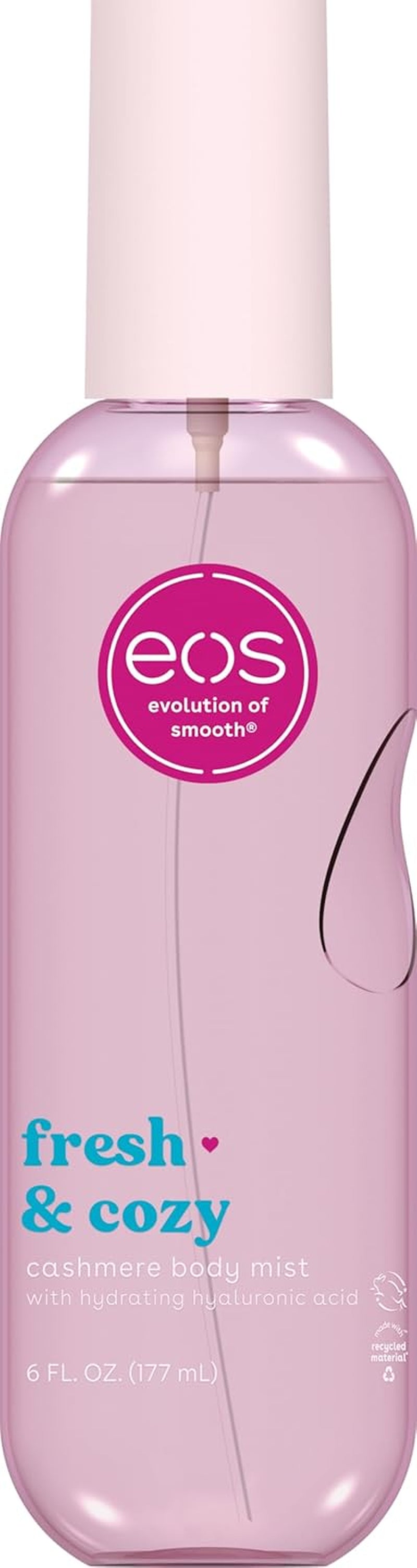 Cashmere Body Mist, Fresh & Cozy, Body Spray for Women, Hair Mist, Moisturizing, Hyaluronic Acid, Glycerin, Vegan, Cruelty-Free, 6 Fl Oz