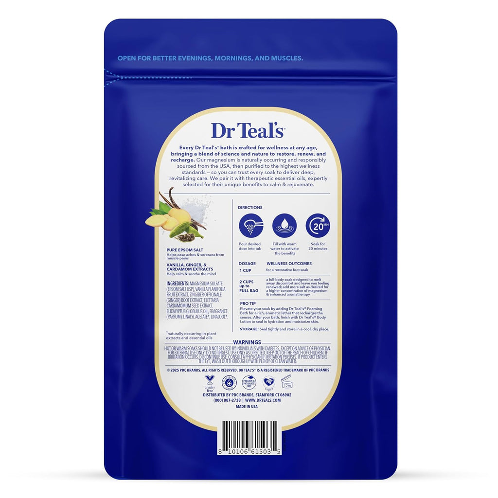 Epsom Salt Magnesium Soak, Vanilla Comfort, 3 Lbs