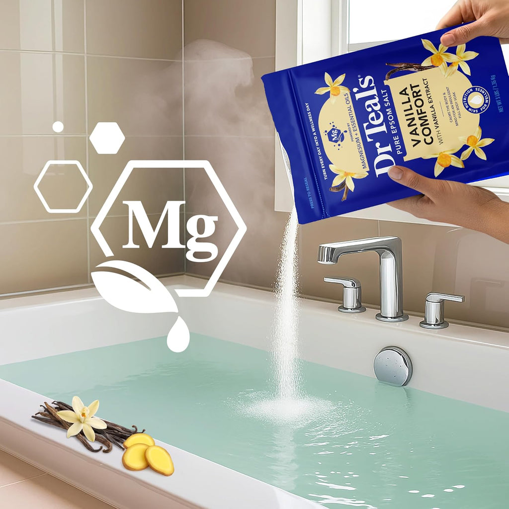 Epsom Salt Magnesium Soak, Vanilla Comfort, 3 Lbs