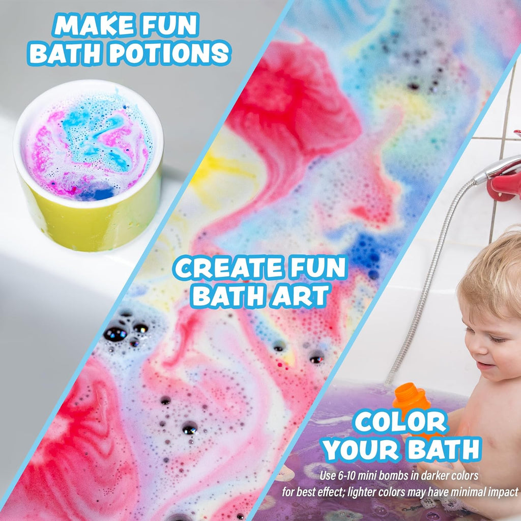 ® Lil' Bursts™ Mini Bath Bombs for Kids, 90 Count, Gumdrop | Nontoxic | Tiny Kids Bath Bombs with a Burst of Color, Foam & Bubbles | Customize Kids Bath with Fun Bath Colors | Create Tub Art