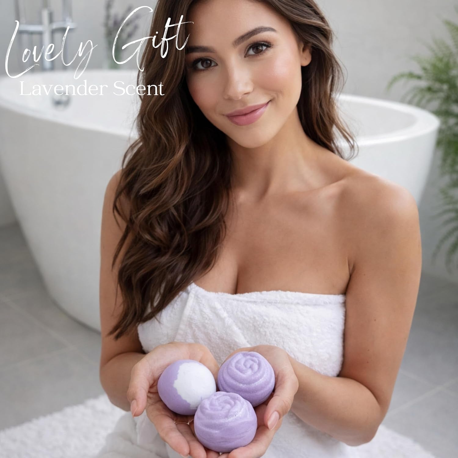 Lavender Dreams Bath Bombs for Women, 12 Organic Flower Bath Bombs, Soft Lavender Bath Bombs, Womens Bath Bombs Gift, Lush Bath Bombs for Girls, Relaxing Bathbombs, Bath Balls