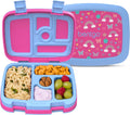 Bentgo Kids Prints Leak-Proof 5-Compartment Bento-Style Kids Lunch Box | Ideal Portion Sizes for Ages 3-7, Durable, Drop-Proof, Dishwasher Safe, PFAS & Bpa-Free Materials (Rainbows and Butterflies)