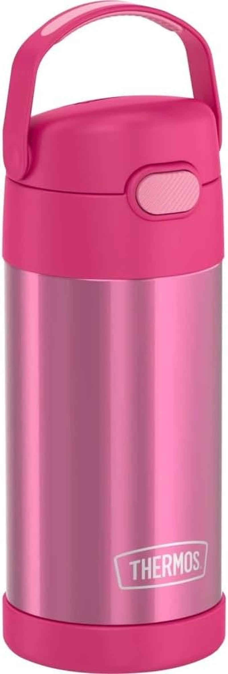 FUNTAINER Water Bottle with Straw, 12Oz, Pink