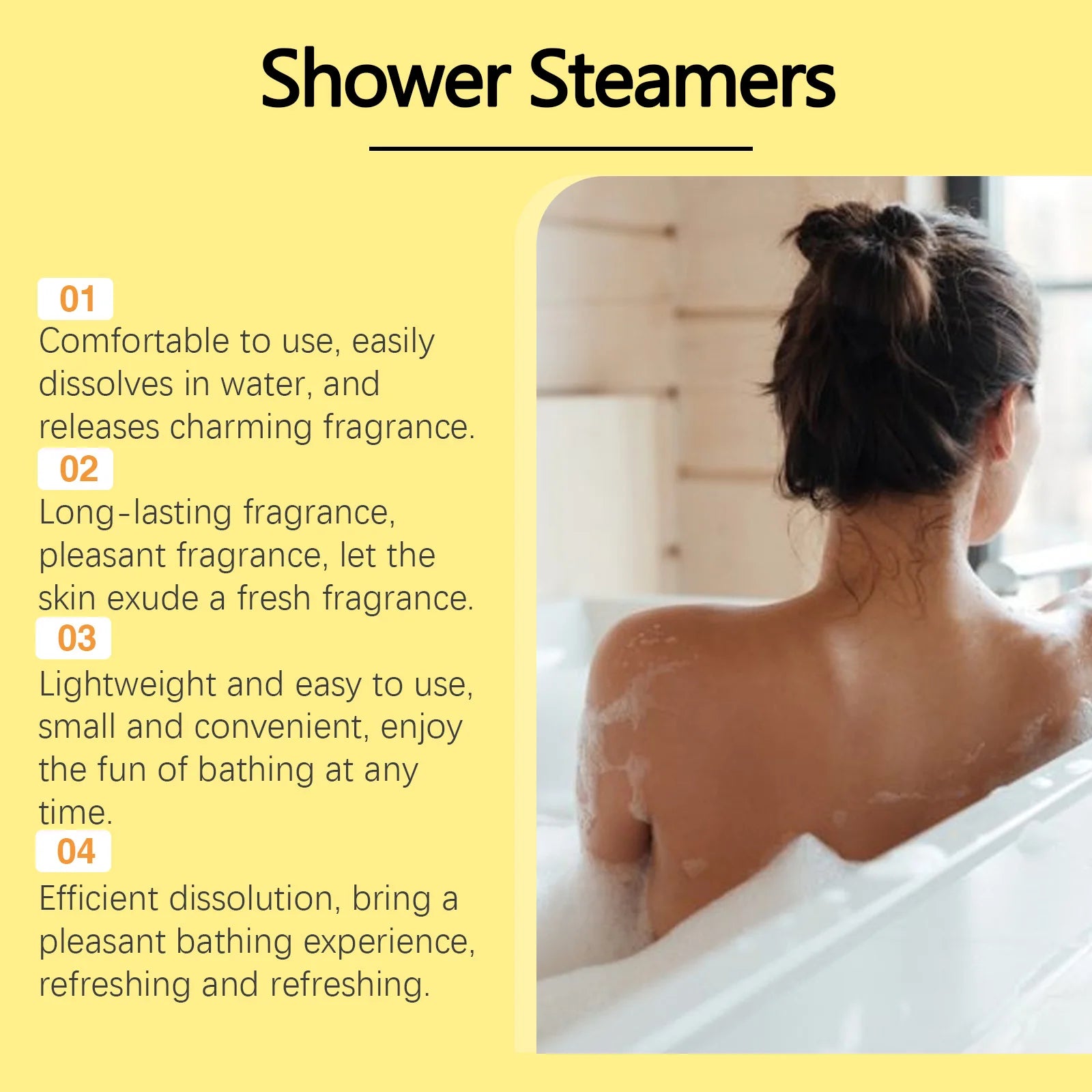Shower Steamers Aromatherapy Long Lasting Lavender Rose Fragrance Relaxing Mind Body Soothing Shower Steamers Tablets