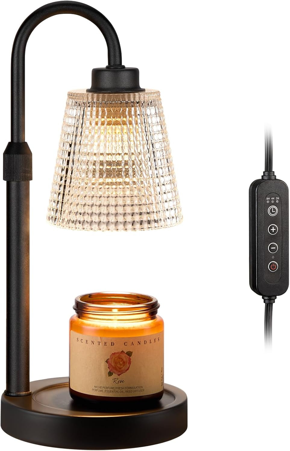 Candle Warmer Lamp with Timer Home Decor Birthday Gifts for Women | Dimmable Candle Warmer for Jar Candles, Height Adjustable Wax Melts Warmer, House Warming Gifts New