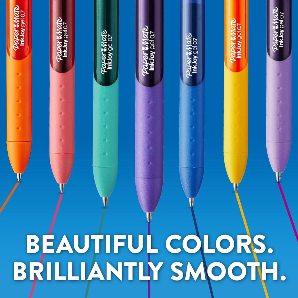 Paper Mate Inkjoy Gel Pens, Medium Point, 10 Count - Teacher Supplies, Writing, Journaling, Back to School