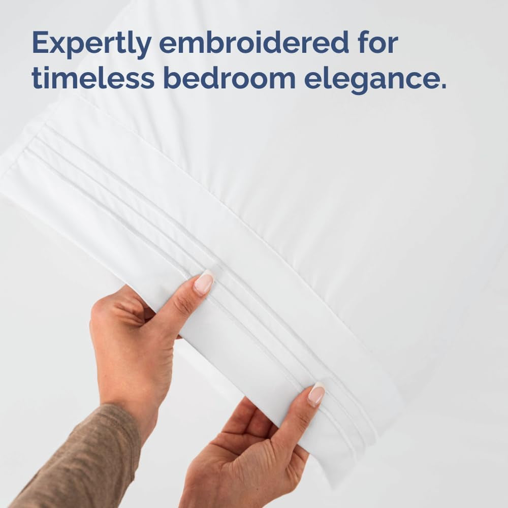 Queen Pillow Cases Set of 10 - Ultra Soft Cozy Pillowcase Covers - White | Hotel Quality, Comfortable Bedding for Women, Men, Kids & Teens, Machine Washable Pillow Protectors, 10 Piece Set, Queen Size