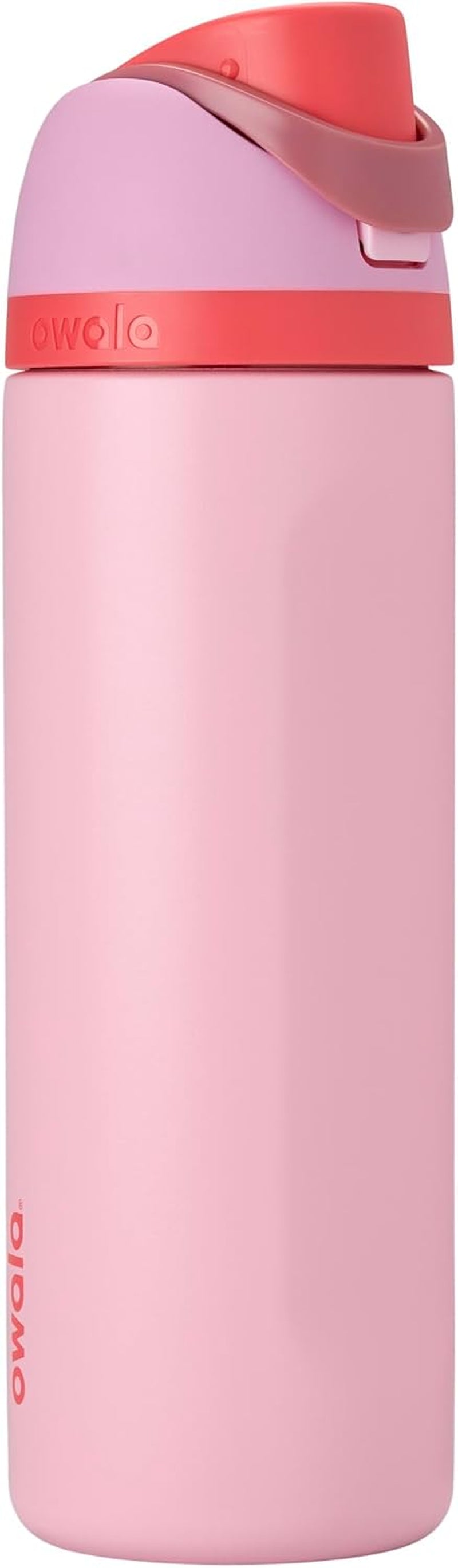 Owala Freesip Insulated Stainless Steel Water Bottle with Straw for Sports and Travel, Bpa-Free Sports Water Bottle, 24 Oz, Pink, Angel Food Cake