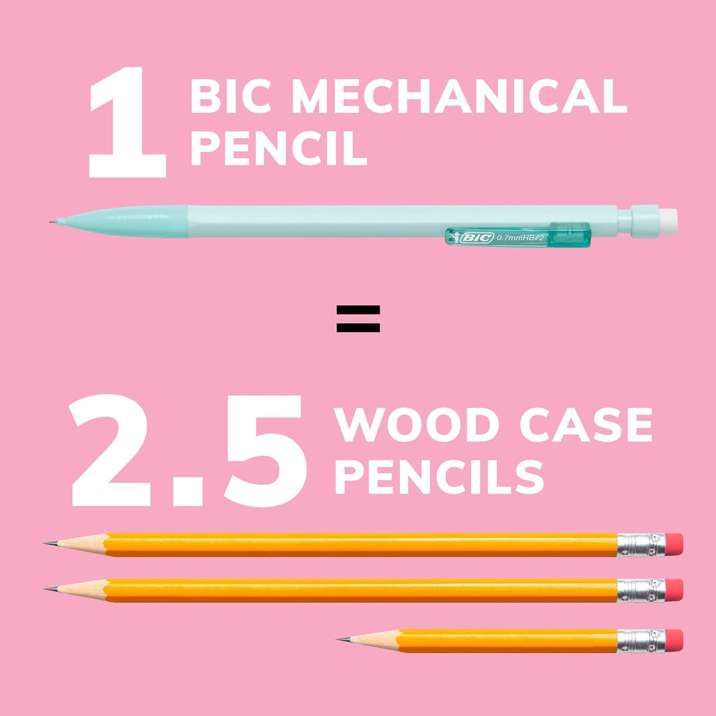 Xtra-Smooth Pastel Mechanical Pencils, Medium Point, 0.7Mm, 24-Count | Bulk Pack for School or Office Use | Smooth Writing Experience | No. 2 Lead for Standardized Tests