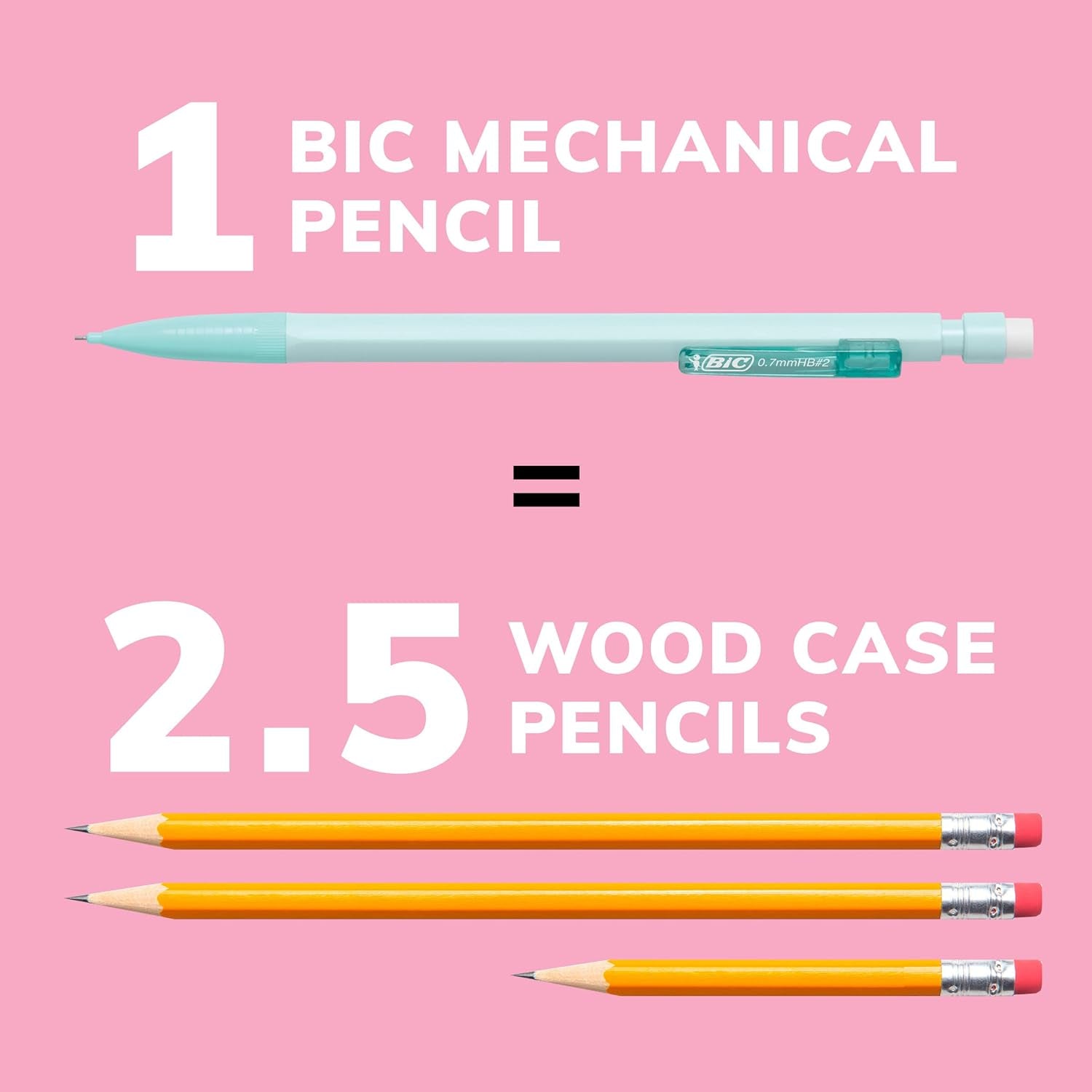 Xtra-Smooth Pastel Mechanical Pencils, Medium Point, 0.7Mm, 24-Count | Bulk Pack for School or Office Use | Smooth Writing Experience | No. 2 Lead for Standardized Tests