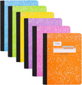 Composition Notebook, Wide Ruled 7.5" X 9.75" Paper, 100 Sheets, Assorted Colors, 6 Pack (950054-ECM)