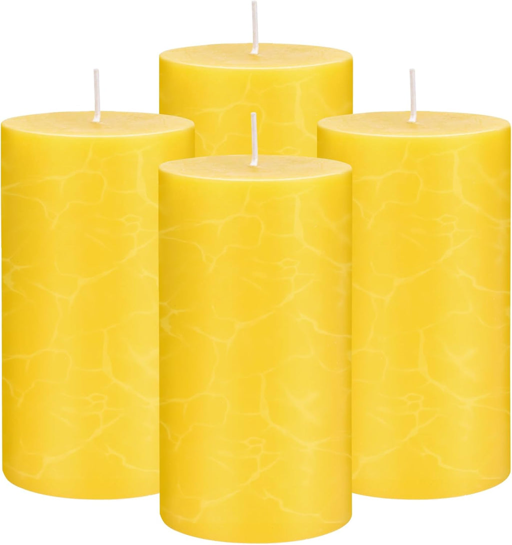 Citronella Candles Outdoor - Large Citronella Pillar Candles for Patio, 2X4 Inch, Burns up to 320 Hours, Soy Wax Candles,Backyard, Garden, Porch, Deck, Aromatherapy Candles