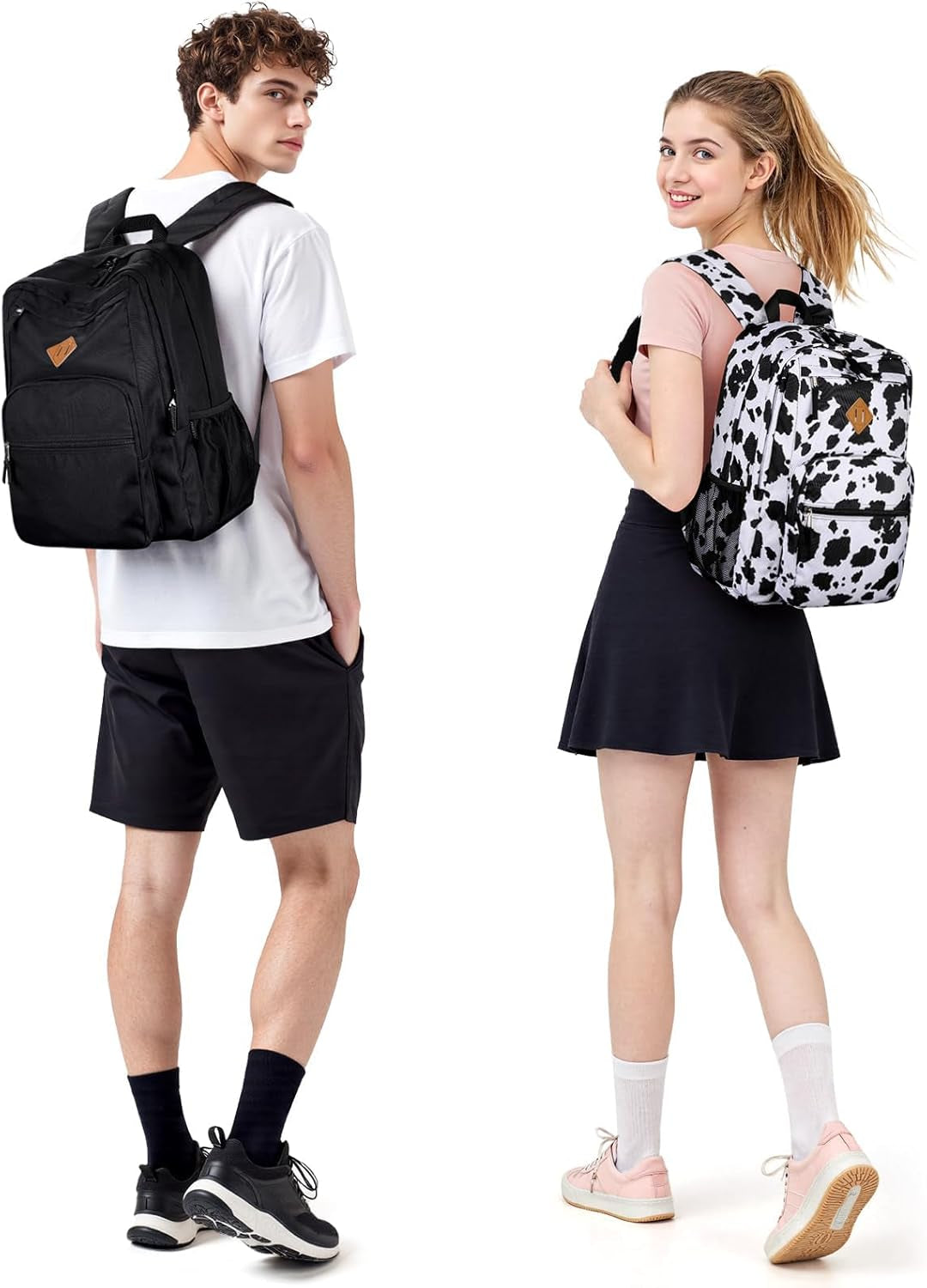 26L Black Backpack for College, and Travel: Water Resistant Bookbag