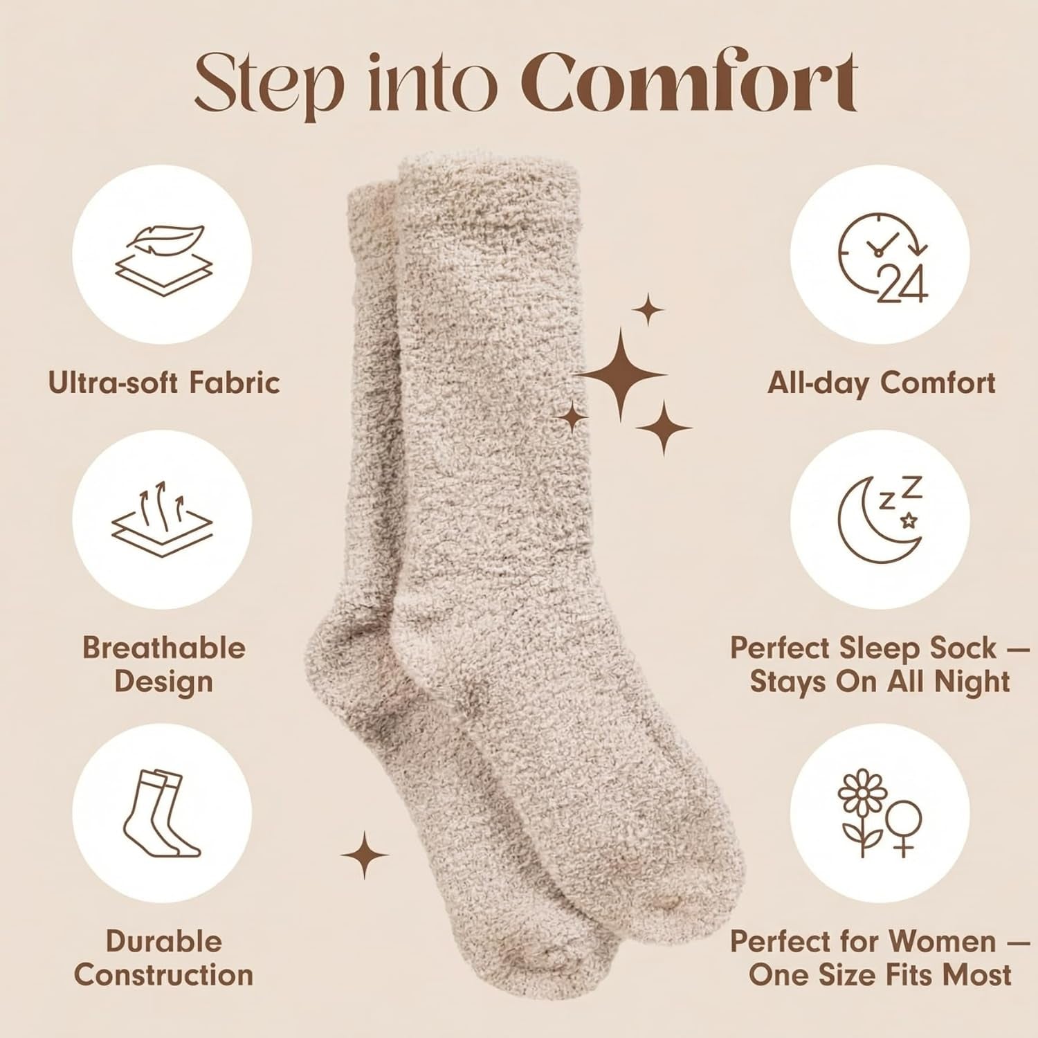 Warm & Cozy Ultra-Luxe Cloud Sock, Gift for Women & Men