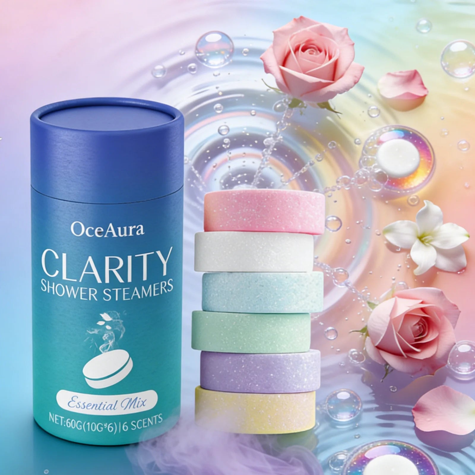 Shower Steamers Aromatherapy Long Lasting Lavender Rose Fragrance Relaxing Mind Body Soothing Shower Steamers Tablets