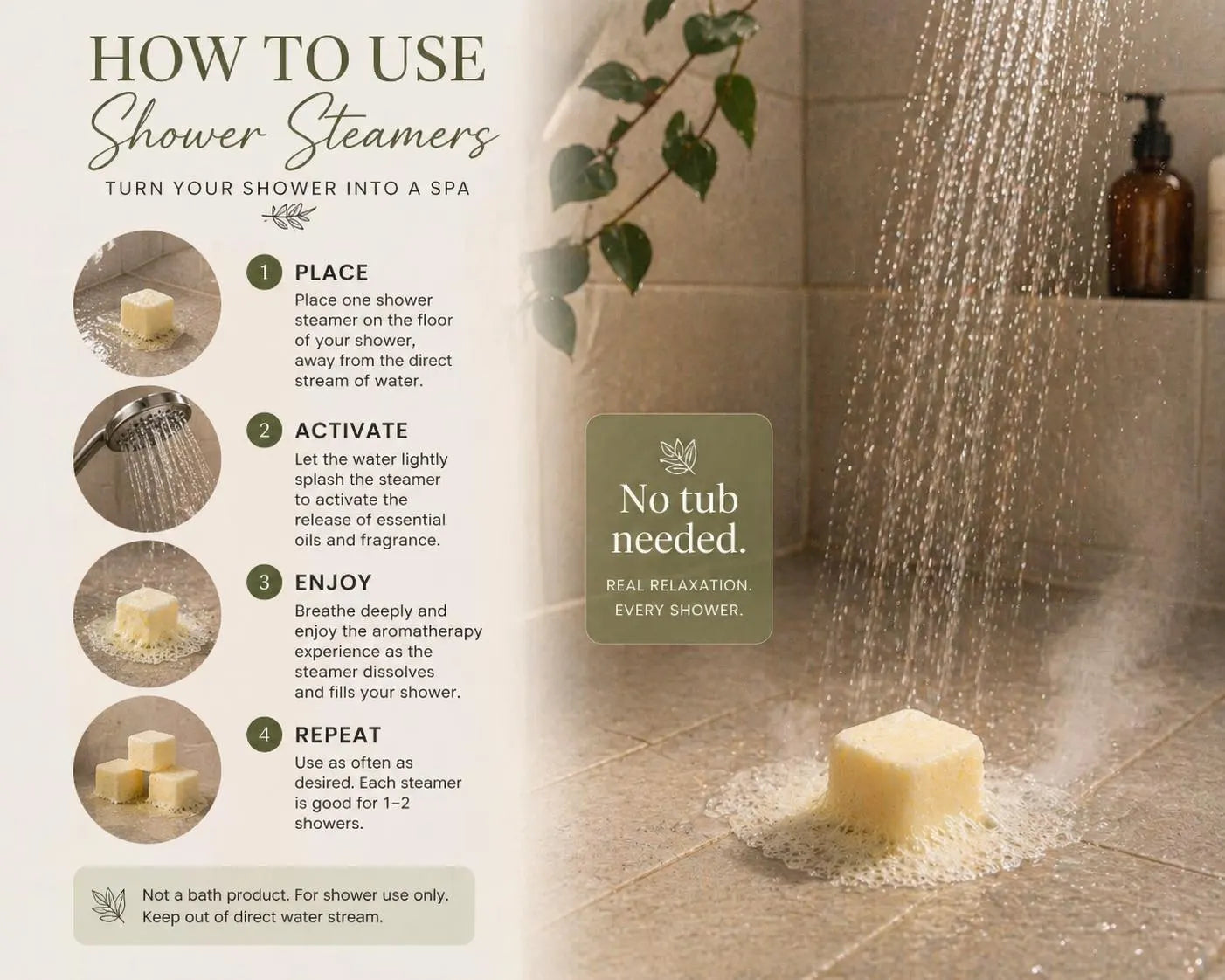 Shower Steamers Aromatherapy Essential Oil Spa Steamers Self Care Shower Bombs