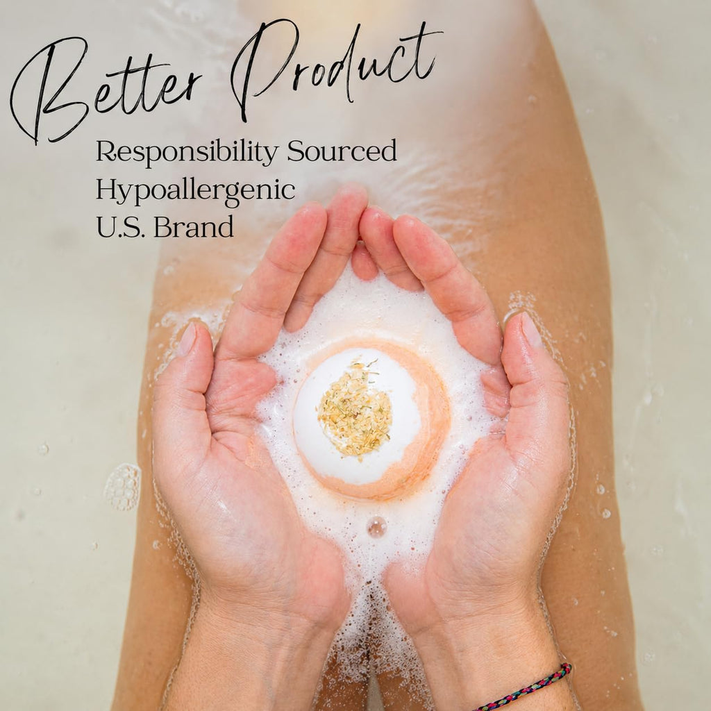 12 Inspire Bath Bombs for Women & Girls – Flower Topped Bath Bombs Girls, Fun Bathbombs Set, Organic Bath Fizzers, Luxury Gift for Mothers Day, Birthday, Christmas, Easter or Self Care