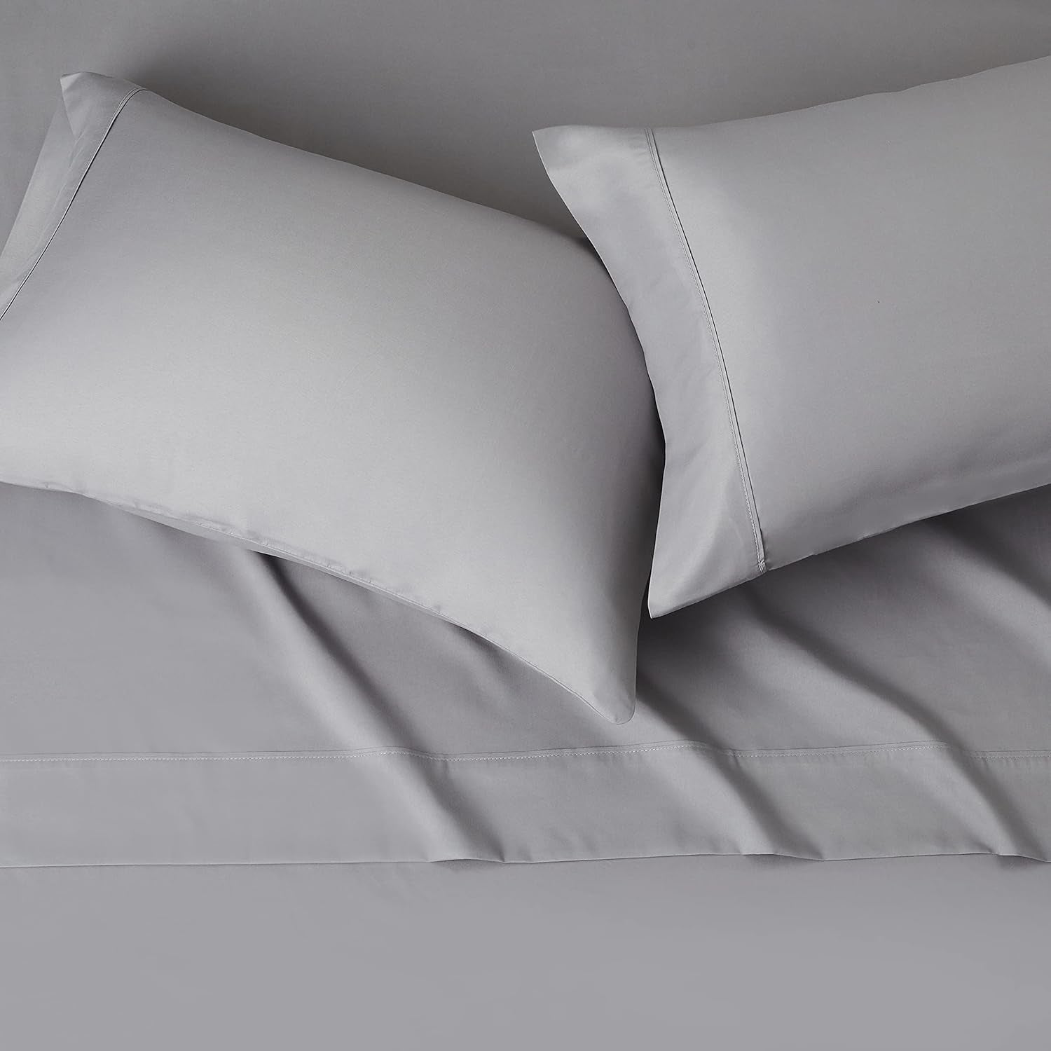 Lightweight Super Soft, Wrinkle-Free, Breathable Luxury Microfiber 4 Piece Bed Sheet Set with 14-Inch Deep Pockets, Full, Dark Gray, Solid