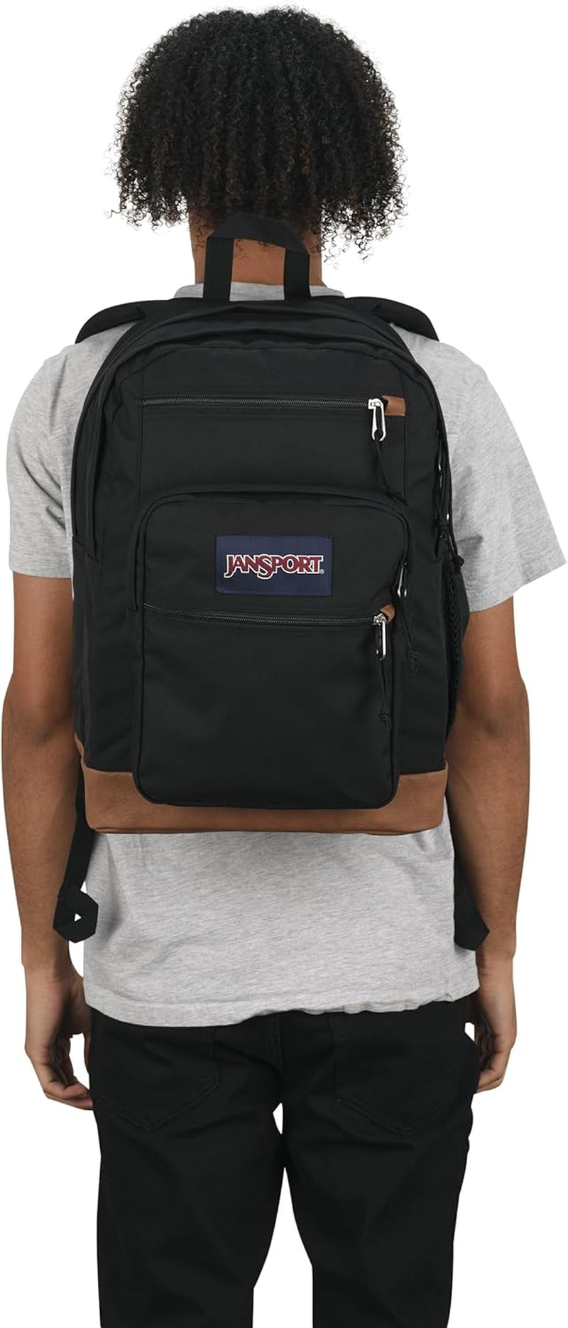 Cool Backpack, with 15-Inch Laptop Sleeve - Large Computer Bag Rucksack with 2 Compartments, Ergonomic Straps, Black