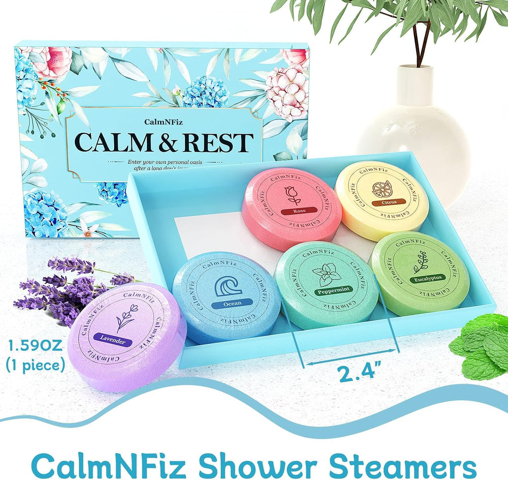 6 Pack Shower Steamers Aromatherapy, Birthday Gifts for Women Men, Mother’S Day Gifts for Wife Mom Grandma Daughter Teen, Relaxation Self Care Natural Essential Oil