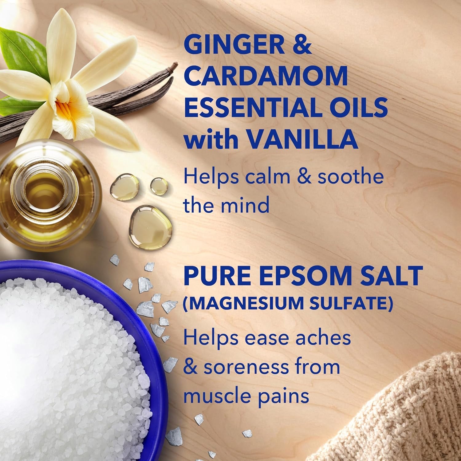 Epsom Salt Magnesium Soak, Vanilla Comfort, 3 Lbs