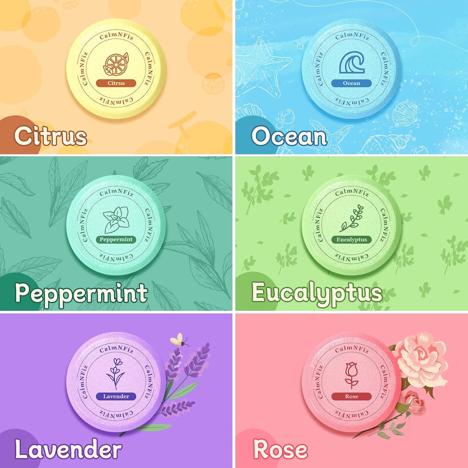 6 Pack Shower Steamers Aromatherapy, Birthday Gifts for Women Men, Mother’S Day Gifts for Wife Mom Grandma Daughter Teen, Relaxation Self Care Natural Essential Oil