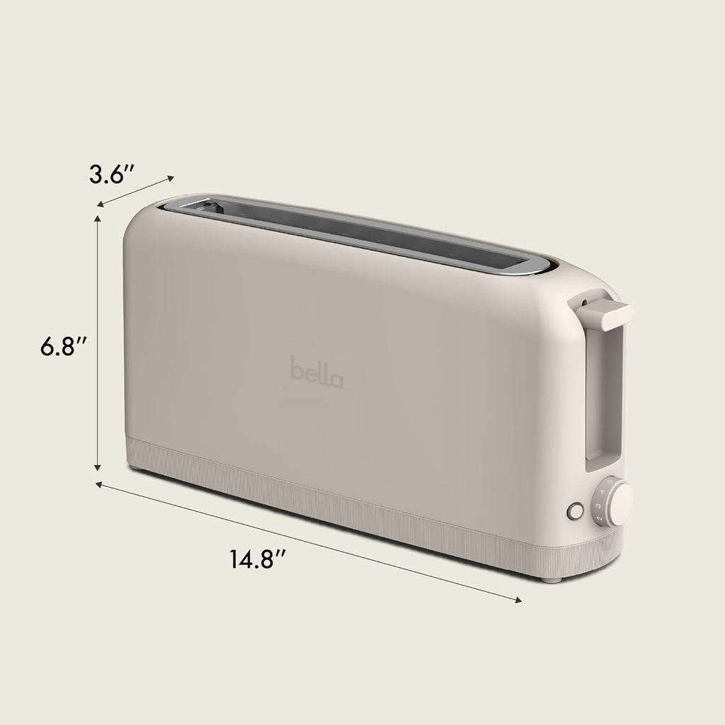 2 Slice Slim Toaster, Fits-Anywhere™ Kitchenware, 6 Setting Shade Control with Reheat & Cancel Buttons, Fits Sourdough, 10” Long Slot, anti Jam & Auto Shutoff, 900 Watt, Oatmilk