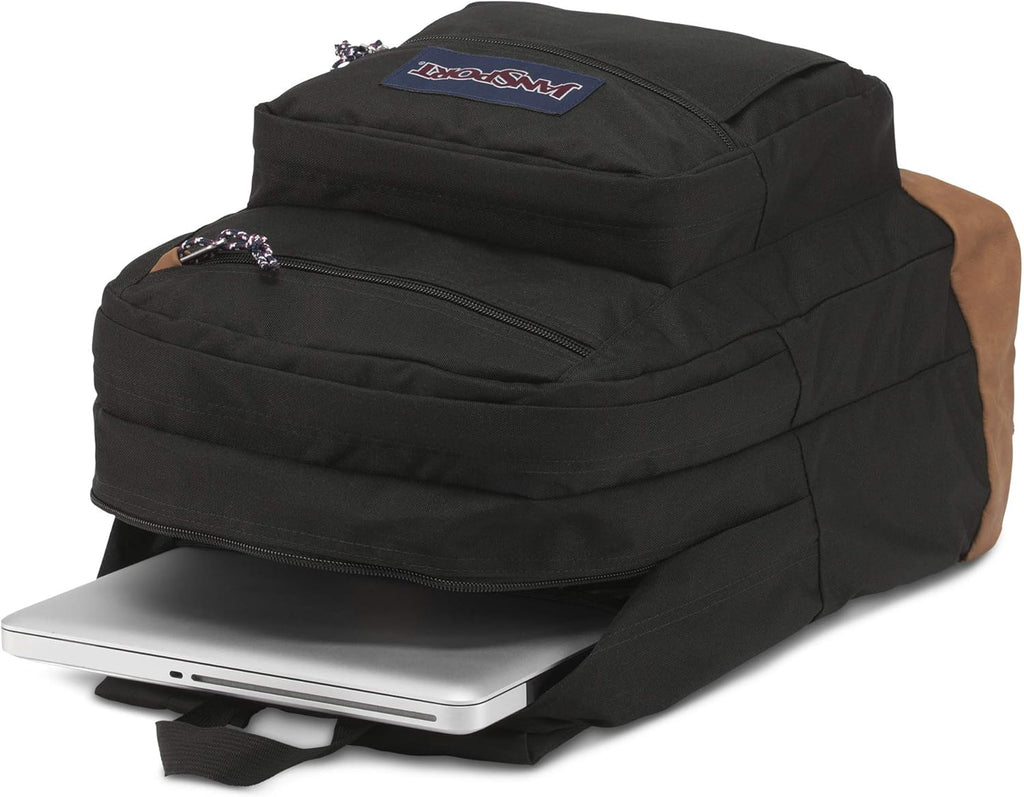 Cool Backpack, with 15-Inch Laptop Sleeve - Large Computer Bag Rucksack with 2 Compartments, Ergonomic Straps, Black