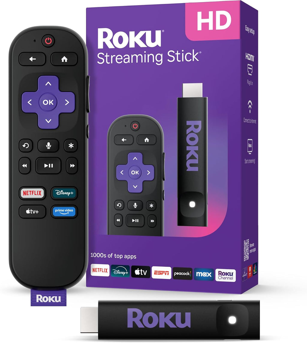 Streaming Stick HD with Voice Remote | Compact 4K Streaming Device for TV with  Voice Remote & Long-Range Wi-Fi - Free & Live Local News, Sports